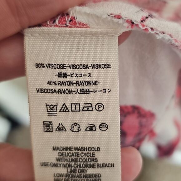 Free People XS French Quarter Pink Floral Wrap Ruffle Mini Dress - Picture 6 of 8